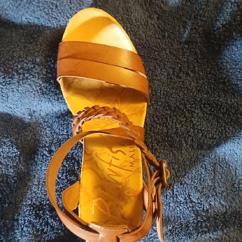 Blowfish Tan Braided Wedge Sandals